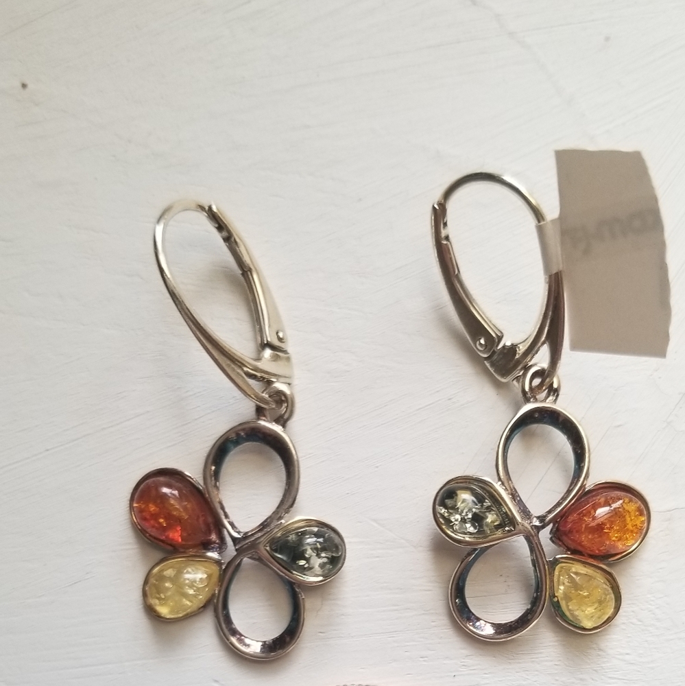 Funky Flower Drop Earrings